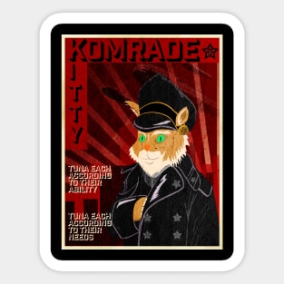 Komrade Kitty Sticker